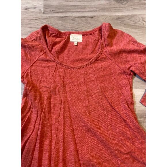 Deletta, Anthropologie, women's red 100% cotton flared tunic size small - Picture 4 of 9